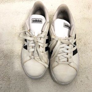 Adidas Used White Grand Court Sneaker🤍🖤👟